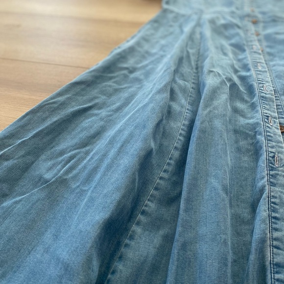 ZARA DENIM MAXI DRESS MEDIUM SIZE - Picture 7 of 12